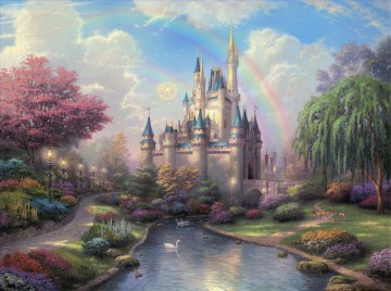 Ein neuer Tag im Cinderella Castle Thomas Kinkade Ölgemälde